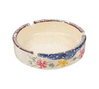 CONGARTENO Japanese Style Ceramic Ashtray Unique Vintage Underglaze Ash Container Practical Table Decor for Living Room Bedroom Office