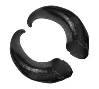 CONGARTENO Large Black Simulation Bull Horn Headband DIY Material Halloween Hair Accessory for Cosplay Party Crafting Vivid Imitation Ox Horns for and Holiday Dress-up