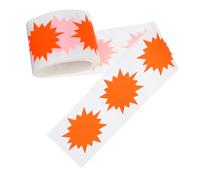 CONGARTENO Large Fluorescent Red Price Tags Stickers for Retail Stores and DIY Crafts Self Adhesive Bold Shape Labels with Strong But Removable Adhesive for Pricing and Product Presentation