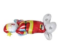 CONGARTENO Large Self Standing Inflatable Santa Claus Foil Balloon for Christmas Party Holiday Decorations Festive Photo Prop Balloon with Stable Setup for Xmas Celebration and Birthday