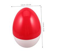 CONGARTENO Large Transparent DIY Jumbo Easter Egg with Open Design for Easy Giant Clear Vending Treat Container for Easter Hunt Party Christmas Birthday Wedding Decorations White Red