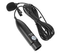 CONGARTENO Lavalier Clip Microphone with 48v Phantom Power, Lightweight Portable Three-pin Xlr Lapel Mic for Recordings and Speeches, Metal and Plastic Construction