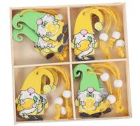 CONGARTENO Lemon Gnome Wooden Hanging Ornaments 4pcs Summer Room Decor Summer Tree Decorations and Party Decorations