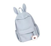 CONGARTENO Lightweight Rabbit Ear Backpack with Hairball Adjustable Straps Casual School Bag for Spacious Storage for Books Snacks Cell Phones Day Trips and Travel Fashion Blue Satchel