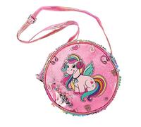 CONGARTENO Little Girl Crossbody Bag Pu Leather Sequin Unicorn Cartoon Shoulder Bag for Toddlers and Girls