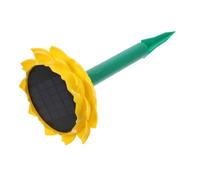 CONGARTENO Lotus Shaped Wireless Speaker Solar Powered Music Player for Garden Outdoor Use with Buddha Songs Easy Operation and Vibrant Yellow Design