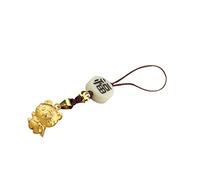 CONGARTENO Luck Tiger Pendant Mobile Phone Strap with Brown Cord Chinese Style Phone Hanging Decor Durable and Stable DIY Charm Accessory for Cellphones