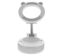 CONGARTENO Magnetic Car Phone Holder with Vacuum Suction Cup, Rotatable Metal Magnetic Mobile Phone Mount for Dashboard and Air Vent, Universal Car Cellphone Holder in White Eclipse