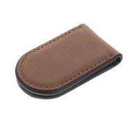 CONGARTENO Magnetic PU Leather Money Clip for Men Compact Card Holder Brown Sturdy and Lightweight Trendy Western Style Multipurpose Cash Clip for Everyday Use