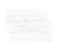 CONGARTENO Manual Fire Alarm Switch Cover Glass Break Safety Panel for Emergency Fire Safety System High-Temperature Resistant Glass Replacement 2pcs Set