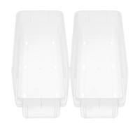 CONGARTENO Medicine Sorting Bin 2pcs Set - White Plastic Pill Organizer with Open Front, Stackable Pharmacy Storage Bins for Home, Hospital, Clinic Medication Management