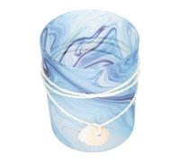 CONGARTENO Mediterranean Style Glass Candle Holder with Shell Mosaic Design Elegant Tea Light Cup Stand for Table Decoration Romantic Glass Candlestick for Home Office Shop Wedding