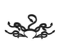 CONGARTENO Medusa-inspired Snake Headband Halloween Hair Hoop with Snake Buckle Dramatic Black Large Rhinestone Headpiece for Women Carnival Costume Party Masquerade and Performance