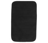 CONGARTENO Memory Foam Door Mat Front Door Entrance Mat, Black Coral Fleece | Room Mat, Vertical Stripe Design, Thick Fluffy Surface, Cushioned Feel, for Thresholds and Indoor Floors