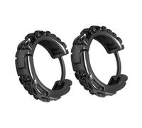 CONGARTENO Men's Black Gold Huggie Hoop Earrings Small Metal Ear Circles Trendy Hip Hop Jewelry for Men and Women Daily Wear