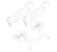 CONGARTENO Mermaid Headpiece for Artificial Pearl Bow Tassel Hair Clips and Forehead Chain Comfortable Jewelry Hair Accessories for Party and Princess Dress Up