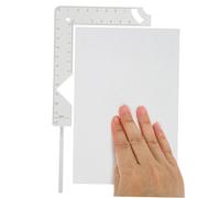 CONGARTENO Metal Book Cover Guide Ruler Precise Bookbinding Positioning Tool for Scrapbook DIY with Scale Deformation Resistant Lightweight Design
