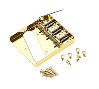 CONGARTENO Metal Electric Guitar Fixed Saddle Bridge Golden Replacement Part Guitar Accessory for Electronic Practical Tool