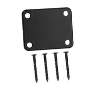 CONGARTENO Metal Electric Guitar Neck Mounting Plate with Screws Black Guitar Neck Joint Board Replacement and Bass Easy Installation Accessory