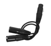 CONGARTENO Microphone Cable for Speaker Microphone Fan Splitter Cable Mic Wire Male to Female Black
