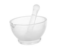 CONGARTENO Mini Mortar and Pestle Clear Glass Grinder for Pharmacy and Science Lab Food-grade Material Precision Medicine Powder Mixer Portable Spice and Crusher