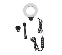 CONGARTENO Mini Ring Light Portable Webcam Lighting with Adjustable Brightness Clip and Tripod Stand for Video Conference Self Broadcasting Zoom Calls Laptop and Camera Use