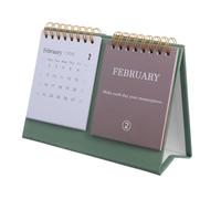 CONGARTENO Mini Standing Flip Calendar Small Desktop Planner with Daily Monthly Views Memo Space Portable Lightweight Creative Desk Calendar for Home Office Scheduling