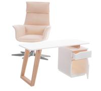 CONGARTENO Miniature Dollhouse Office Furniture Set Desk and Chair for Creative Role Playing Educational to Foster Social Skills and Professional Environment Imagination