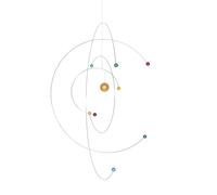CONGARTENO Modern Atom Structure Hanging Mobile with Dynamic Movement and Metal Material, Easy to Clean Science Model for Home Decor and Living Rooms, Nordic Style Space Enthusiast