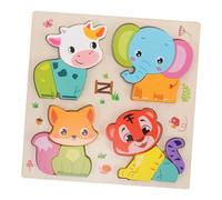 CONGARTENO Montessori Wooden Animal Puzzle Large Blocks for Shape Matching Educational Game Enhancing Fine Motor Skills Logical Thinking Spatial Awareness for Boys and Early Learning