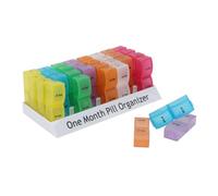 CONGARTENO Monthly Medicine Storage Organizer Box, Food-Grade Pp Portable Sealed Pill Container with 31-Day Compartments, Removable Daily Medicine Case for Elderly and Family Use