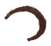 CONGARTENO Moon Shaped Rattan Wreath Frame for DIY Crafts Natural Firm Artificial Vine Ring for Christmas and Seasonal Home Decoration