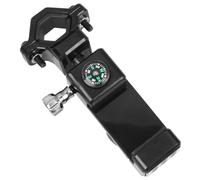 CONGARTENO Motorcycle E-bike Handlebar Phone Mount Holder with Anti-theft Screw Rotation Compass Indicator Flash for Cycling Safety and Secure Smartphone Support
