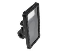 CONGARTENO Motorcycle Phone Holder Handlebar Mount with Cover Adjustable Shock Absorption Phone Stand for Secure Navigation Easy Installation Compatible with Various Smartphone