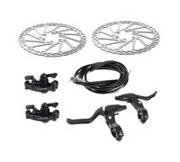 CONGARTENO Mountain Bike Disc Brake Kit with Hand Brake Lever and Derailleur Cable Metal Rotor for and Road Bikes Smooth Operation Rapid Heat Dissipation Reliable Performance in Harsh