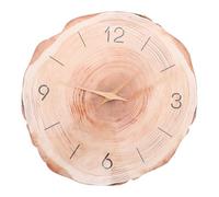 CONGARTENO Mute Wooden Wall Hanging Clock Rustic Round Silent Wall Clock Decoration for Living Office Bedroom Minimalist Non-ticking Timepiece