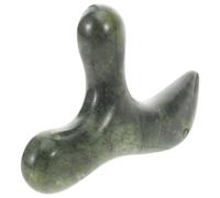 CONGARTENO Natural Green Jade Stone Foot Massager Stick, Triangular Massage Tool for Reflexology, Full Body Meridian Massage and Gua Sha Therapy, Professional Foot Care Massaging Stone