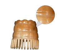 CONGARTENO Natural Horn Shampoo Brush Scalp Massager Hair Detangling Comb with Smooth Teeth Handcrafted Anti-Static Tool for Gentle Hair Care Random Color Random Color