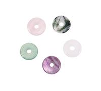 CONGARTENO Natural Jade Loose Bead Peace Buckle Bead Simple Traditional Jade Pendant for Jewellery Making Colour Elegant round Shape 1.5X1.5X0.3Cm for DIY Craft Projects