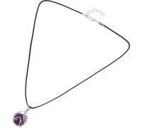 CONGARTENO Natural Stone Crystal Necklace Pendant for Men and Women Delicate Amethyst Wire Wrapped Jewelry Portable Party Supply Accessory Healing Gemstone Embellishment