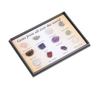 CONGARTENO Natural Stone Specimen for Geology Teaching and Home Decoration Mini Crystal Agate Ores Collection for Student Study DIY Jewelry Making and Safe Educational Tool