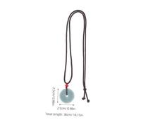 CONGARTENO Natural Vintage Jade Necklace for Women Ethnic Floral Donut Bead Pendant Feng Shui Protection Jewelry Birthday with Unique Patterns and Smooth Finish
