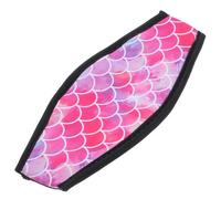 CONGARTENO Neoprene Diving Mask Strap Covers Hair Protective Sleeves Lightweight Reusable Washable Scuba Dive Goggles Wraps for Swimming and Snorkeling Pink Fish Scale Design