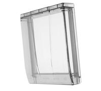 CONGARTENO Outdoor Adhesive Wall Socket Cover Transparent Single-gang Protector Splash Resistant Electrical Outlet Shield for Bathroom and Exterior Use