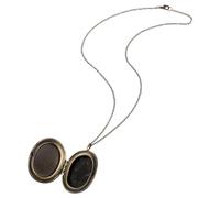 CONGARTENO Oval Carved Photo Case Pendant Necklace Vintage Memory Jewelry Birthday Valentines Souvenir with Chain Chic and Detailed Oval Locket for Friends and Family