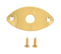 CONGARTENO Oval Gold Guitar Jack Plate Gt23 with Screws Metal Guitar Input Jack Socket Plate