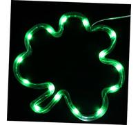 CONGARTENO Patrick's Day Shamrock Window Lights Battery Operated Festive Green Decor for Irish Themed Parties Steady Illumination Holiday Window Display