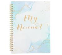 CONGARTENO Personal Checkbook Register Book Marble Light Red Accounting Ledger Book for Financial Management, Currency Tracking, and Balance Recording Check Register Notebook for Banking Use
