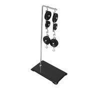 CONGARTENO Physics Teaching Pulley Experiment with Galvanized Base and Sturdy Clamp for Classroom Science Supplies Easy Assembly and Stable Mechanics Learning Tool