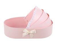 CONGARTENO Pink Cradle Flower Bouquet Box Fresh Flower Wrapping for Full Moon, 100 Days and First Birthday Packaging